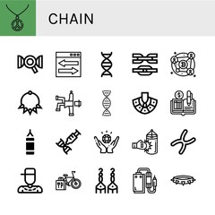 Fototapeta premium chain icon set