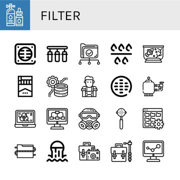Set of filter icons