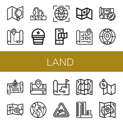 Set of land icons