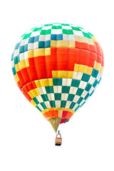 Fototapeta premium colorful hot air balloon, isolated on whie background