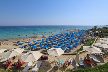 Obraz premium the best beaches of cyprus, ayia napa, nissi beach