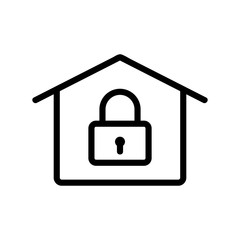 Smart house icon vector. A thin line sign. Isolated contour symbol illustration