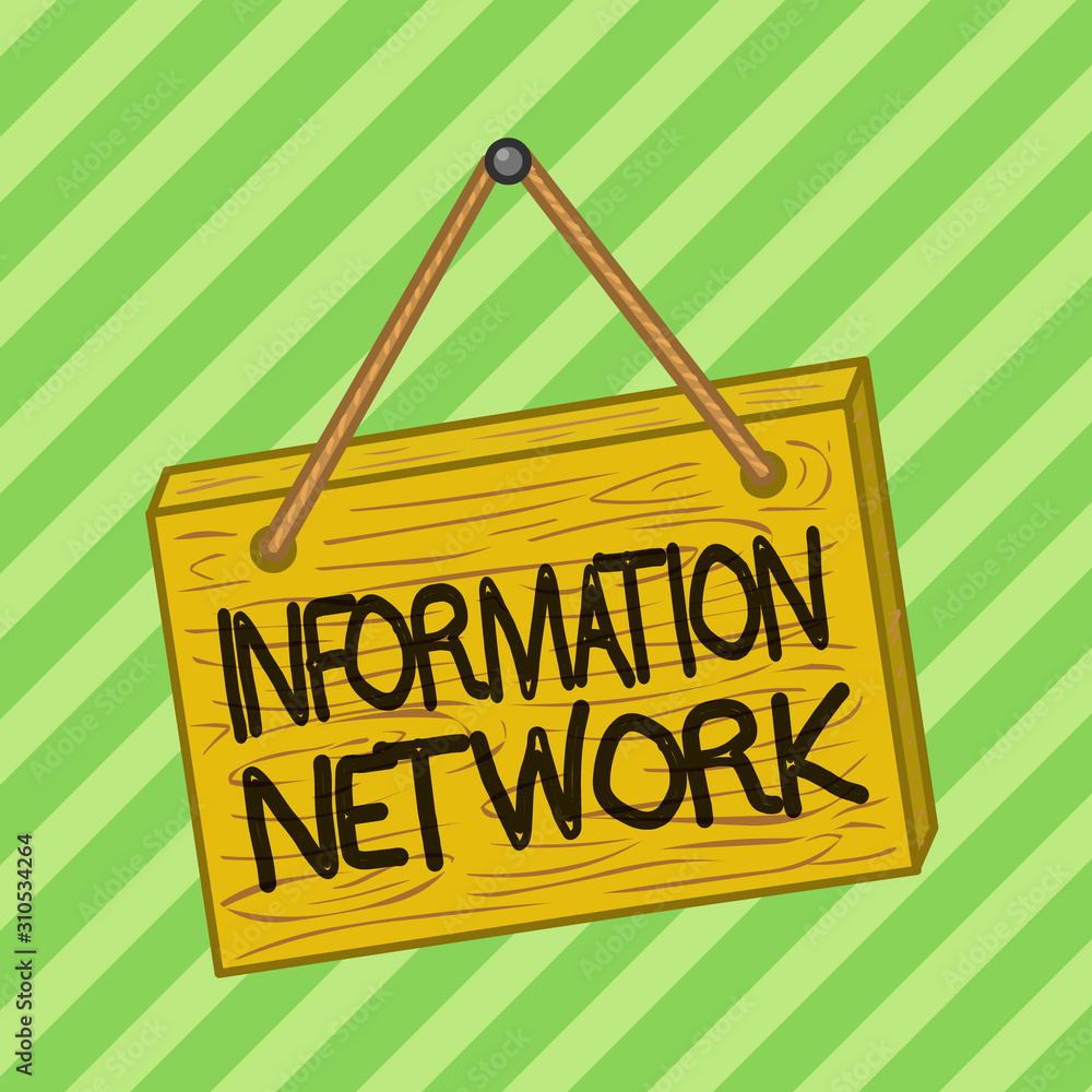 Poster text sign showing information network. business photo text computers were linked together to share i