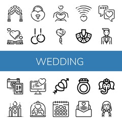 Set of wedding icons