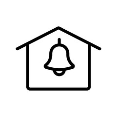 Smart house icon vector. A thin line sign. Isolated contour symbol illustration