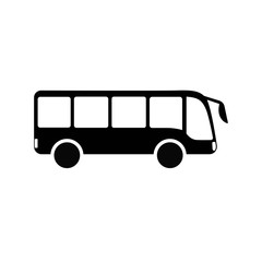 bus icon. Vector isolated on white background.