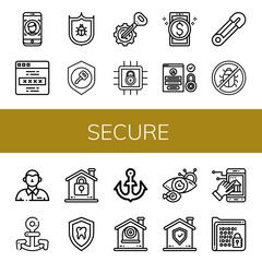 secure icon set