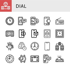 Set of dial icons