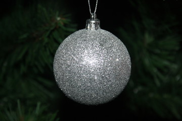 christmas toys on the green new year tree