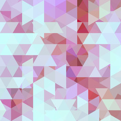 Background of blue, pink geometric shapes. Abstract triangle geometrical background. Mosaic pattern. Vector EPS 10. Vector illustration