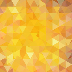 Abstract background consisting of yellow, orange triangles. Geometric design for business presentations or web template banner flyer. Vector illustration