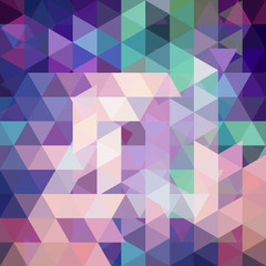 Abstract background consisting of white, blue, purple triangles. Geometric design for business presentations or web template banner flyer. Vector illustration