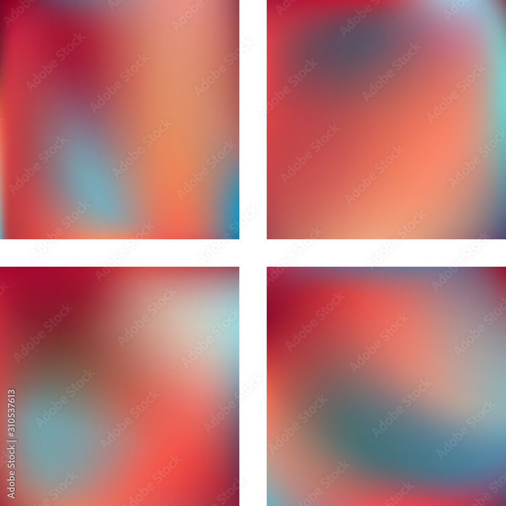 Poster set with abstract blurred backgrounds. vector illustration. modern geometrical backdrop. abstract te