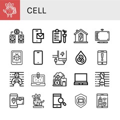 cell icon set