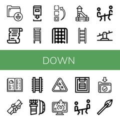 down icon set