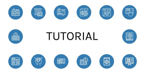 tutorial icon set