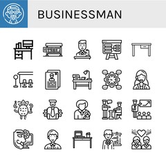 Fototapeta premium businessman icon set