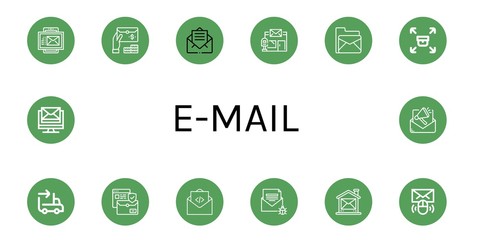 e-mail icon set