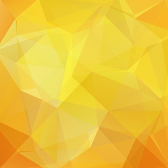 Obraz premium Abstract yellow mosaic background. Triangle geometric background. Design elements. Vector illustration