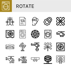 rotate icon set