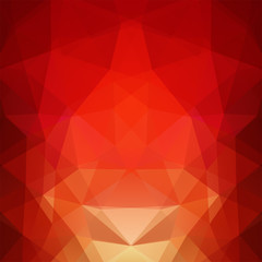 Polygonal vector background. Can be used in cover design, book design, website background. Vector illustration. Red, orange colors.