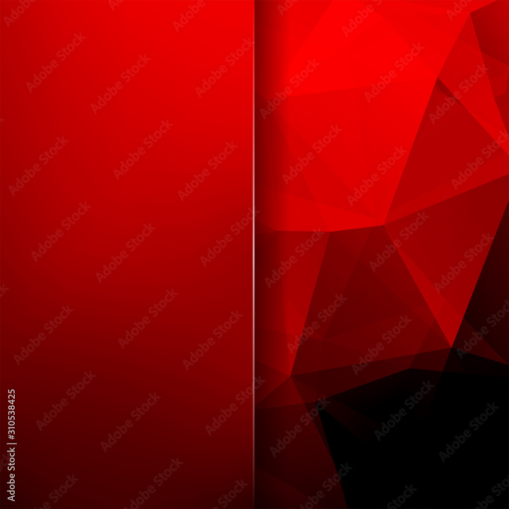 Aufkleber abstract polygonal vector background. red geometric vector illustration. creative design template. a