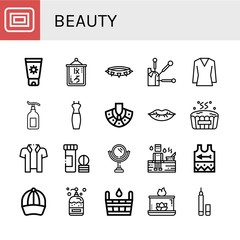 Set of beauty icons
