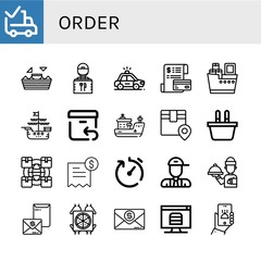 Set of order icons