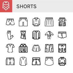 Set of shorts icons