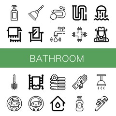 Set of bathroom icons