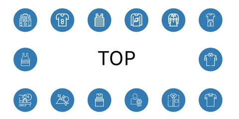 Set of top icons
