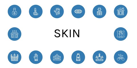 skin simple icons set