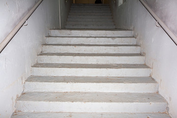 Industrial concrete white staircase
