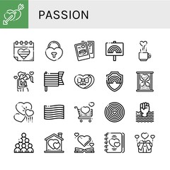 Set of passion icons