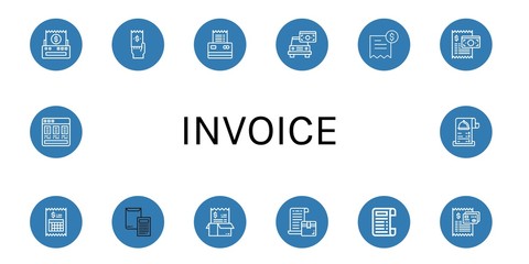 invoice icon set