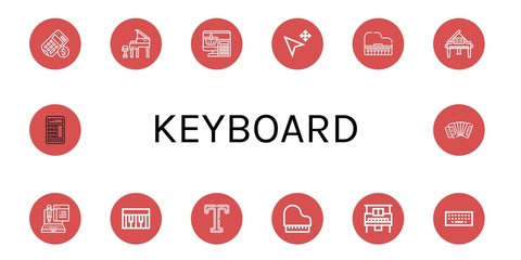 keyboard icon set