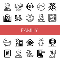 Set of family icons