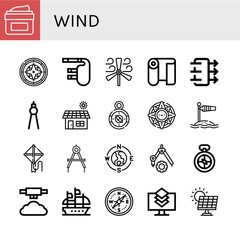 Set of wind icons