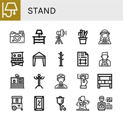 Set of stand icons