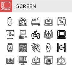 screen icon set