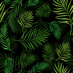 palm tree leaf design seamless pattern