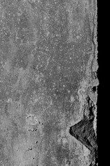 Abstract concrete texture gray background. Chips, cracks, pores in concrete