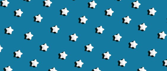 Star shaped small sugar candies - flat lay