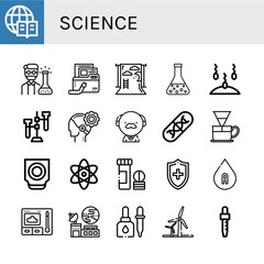 science icon set