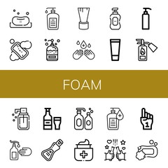 foam simple icons set