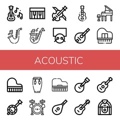 Set of acoustic icons