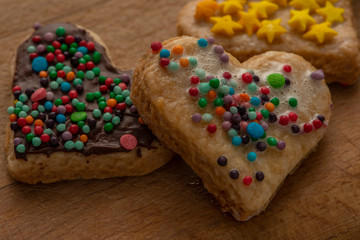 This is a heart shaped cookie