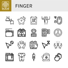Set of finger icons