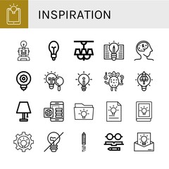 inspiration simple icons set