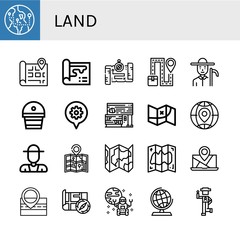 land icon set